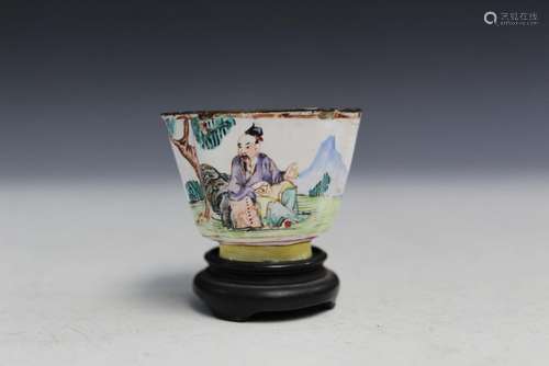 Chinese cloisonne cup.