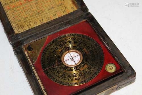 Chinese compass in a Lacquer Box