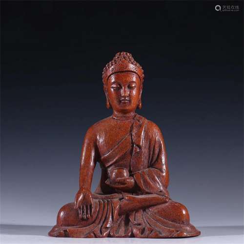 A Chinese Bamboo Medicine Buddha Statue