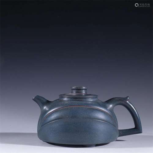 A Chinese Yixing Zisha Tripod Teapot