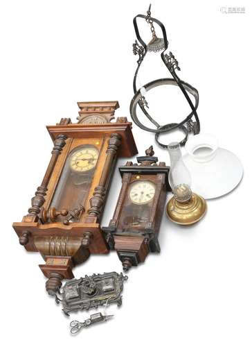 A LATE 19TH CENTURY WALNUT CASED VIENNA-STYLE WALL CLOCK,Â t...