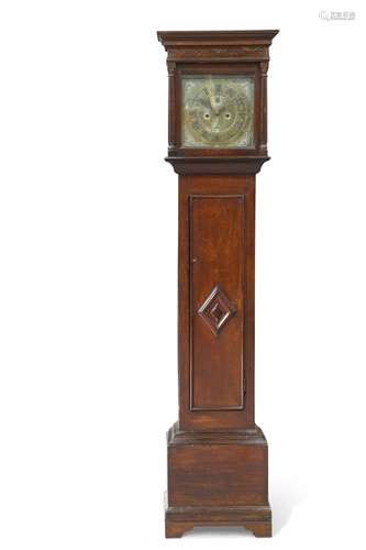 AN 18TH CENTURY OAK EIGHT-DAY LONGCASE CLOCK, the 11Â½-inch ...