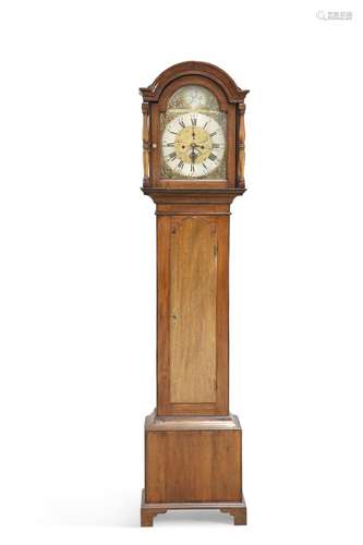 A GEORGE III MAHOGANY EIGHT-DAY LONGCASE CLOCK, the 11Â¼-inc...