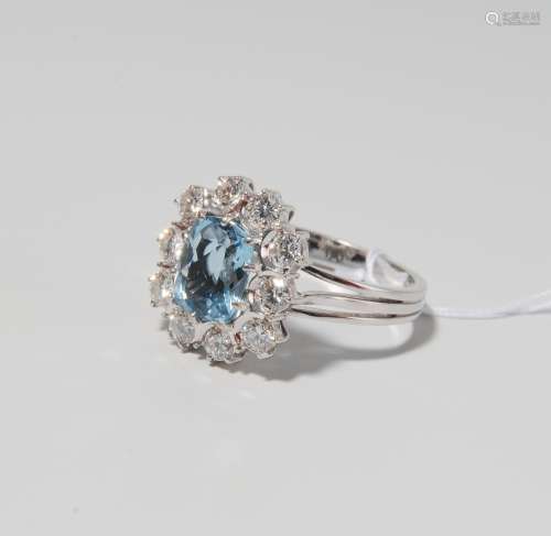 AQUAMARIN-BRILLANT-RING