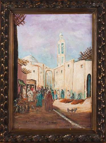 A market view, Orientalist landscape