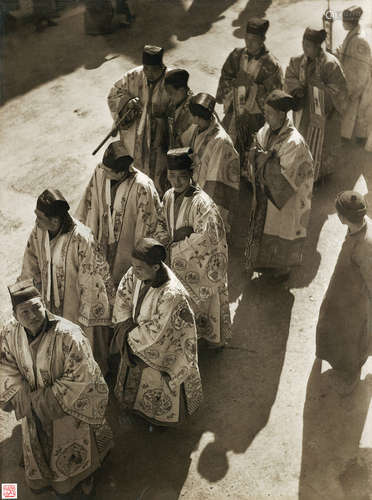 郎静山 1930s 郎静山 三清道士 银盐纸基