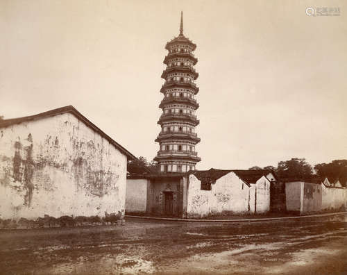 雅真照相馆 1870s 雅真照相馆 广州六榕寺花塔 蛋白照片