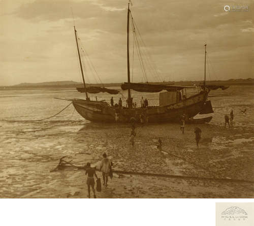 卢施福 1930s 卢施福 船景 银盐纸基 印章