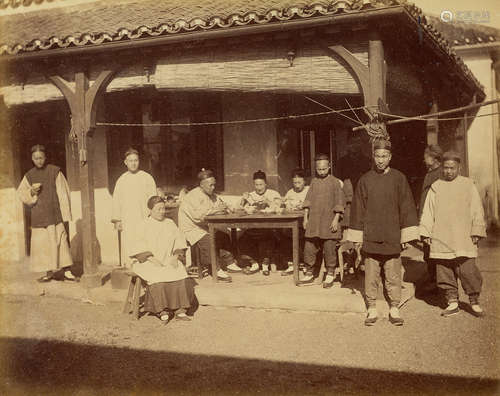 威廉·桑德斯 1870s 威廉·桑德斯 街头小食店 蛋白照片