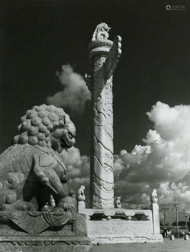 陈石林 1950s 陈石林 华表石狮 银盐纸基