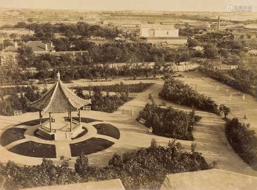 1890s 天津维多利亚花园 蛋白照片