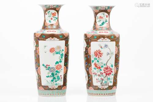 A pair of vases