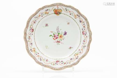 A scalloped plate