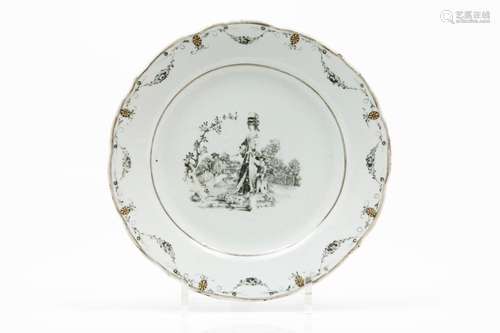 A scalloped plate