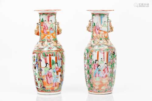 A pair of vases