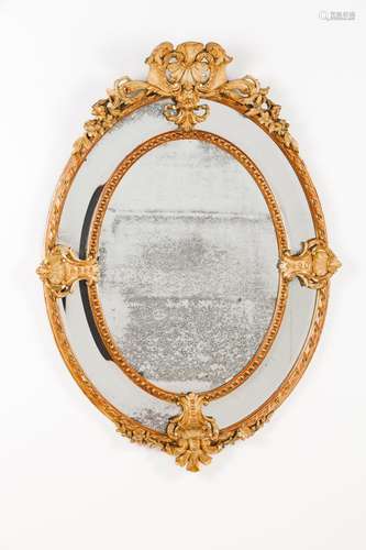 A Louis XVI style wall mirror