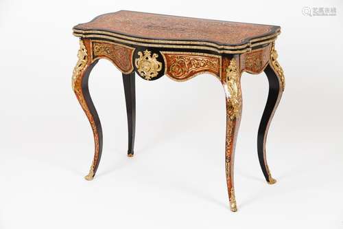 A Boulle style card table