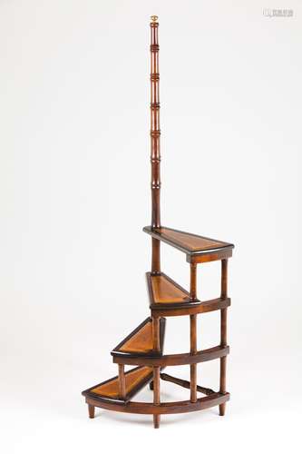 A George III style spiral step ladder