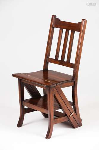 A metamorphic library chair / step ladder