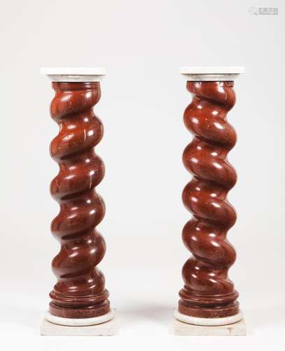 A pair of spiralled columns