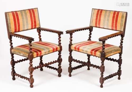 A pair of armchairs