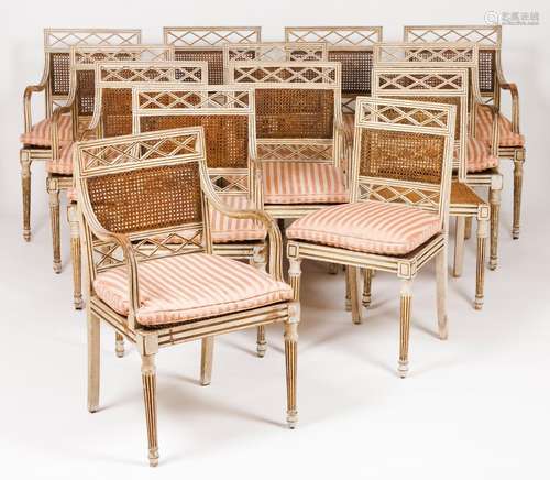 A set of thirteen chairs