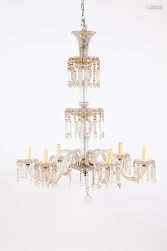 A six-light chandelier