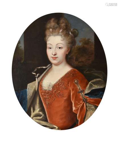 Follower of Nicolas de Largillière, Portrait of a woman in a...