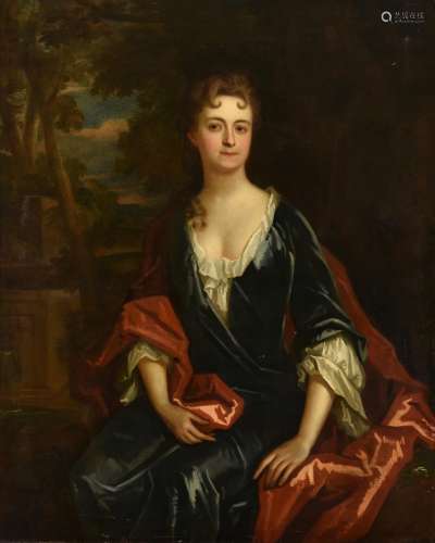 Follower of Sir Godfrey Kneller, Portrait of a lady wearing ...