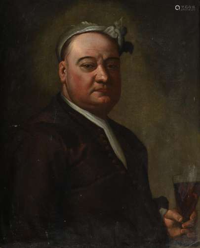 Follower of Godfrey Kneller, Portrait of a gentleman holding...