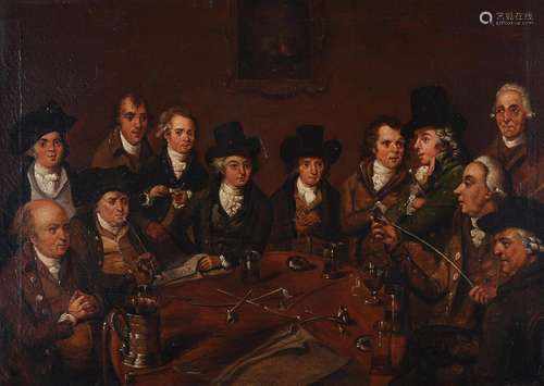 English School (18th century), The smokers