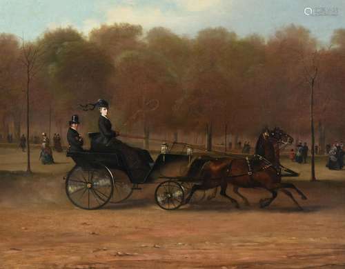 English School (19th century), Taking a ride through the par...