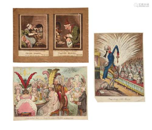 † James Gillray (British1756-1815), Lady Godina's Rout;...