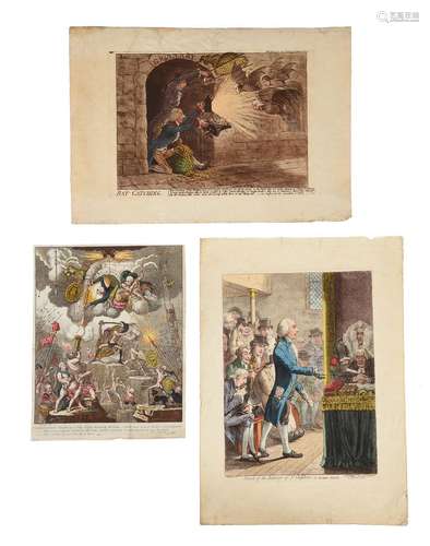 † James Gillray (British 1756-1815), Sketches of the interio...