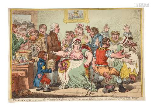 † James Gillray (British 1756-1815), The Cow-Pock -or- the W...