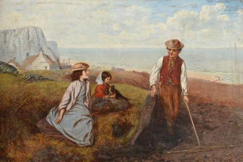 Alfred H. Green (British 19th century), Children on a cliff ...