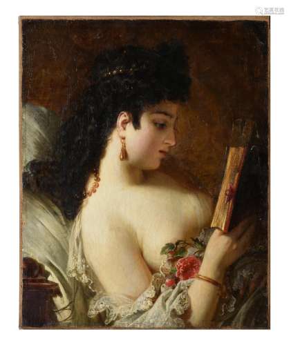 Spanish School (19th century), A woman reading