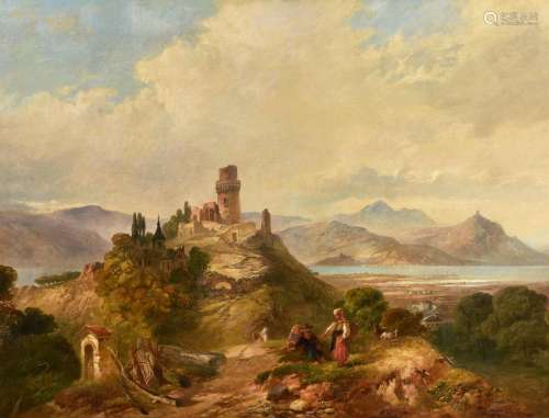 James Vivien de Fleury (British 1847-1902), Travellers in an...