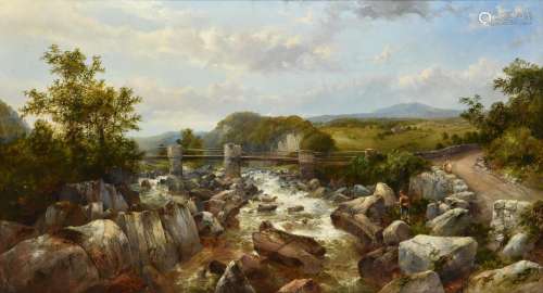 John Brandon Smith (British 1848-1884), Highland river lands...