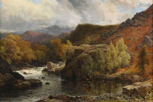 John Brandon Smith (British 1848-1884), The angler