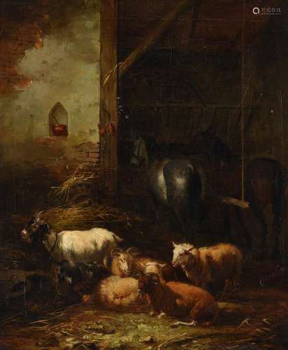 Joseph Jodocus Moerenhout (Flemish 1801-1874), Sheep, goats ...