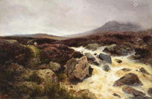 George Augustus Williams (British 1814-1901), Moorland river...