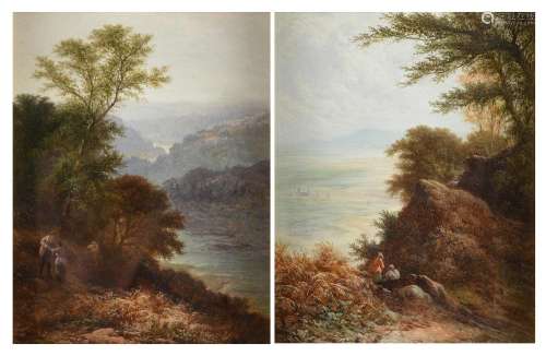 Walter Williams (British active 1841-1876), A pair of river ...