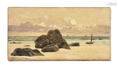 Attributed to John Brett (British 1831-1902), Waves against ...