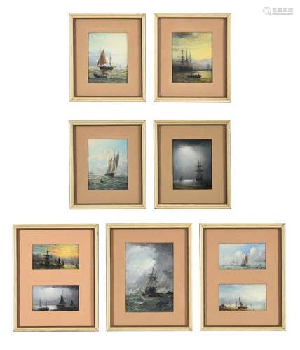 Follower of William Adolphus Knell, Nine maritime scenes (7)