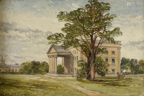 James B. Dalziel (British 1851-1908), County house in a land...