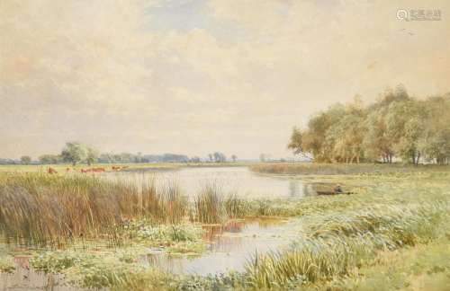 Harry Sutton Palmer (British 1854-1933), River landscape at ...