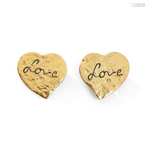 YVES SAINT LAURENT Paire de clips d'oreilles Love