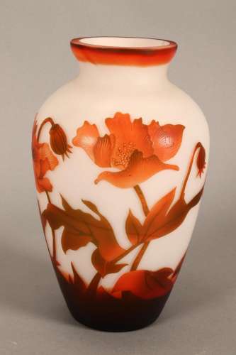 20th Century Cameo Glass Vase,