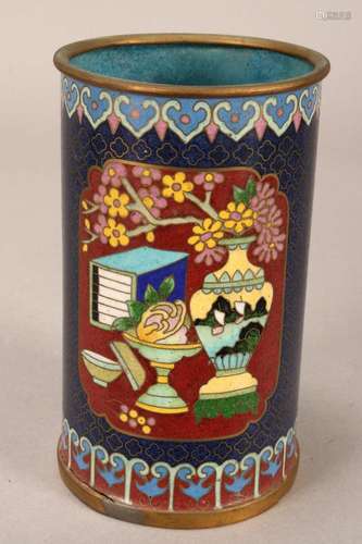 Chinese Cloisonne Brush Pot,